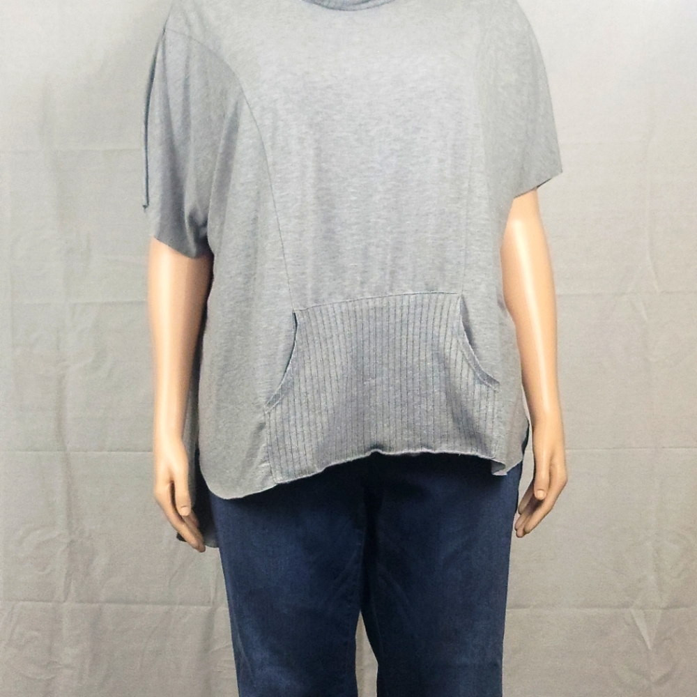 Grey plus size pullover top